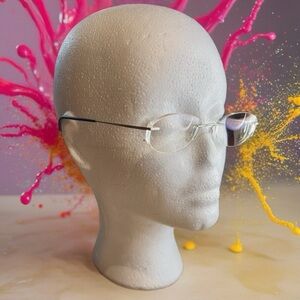 Titanium Rimless Silver and Black Frames